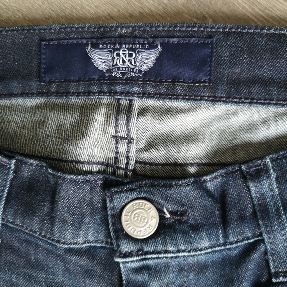 NEW! Rock & Republic Stella Straight Leg Jeans Dark Denim NWT - Picture 7 of 12